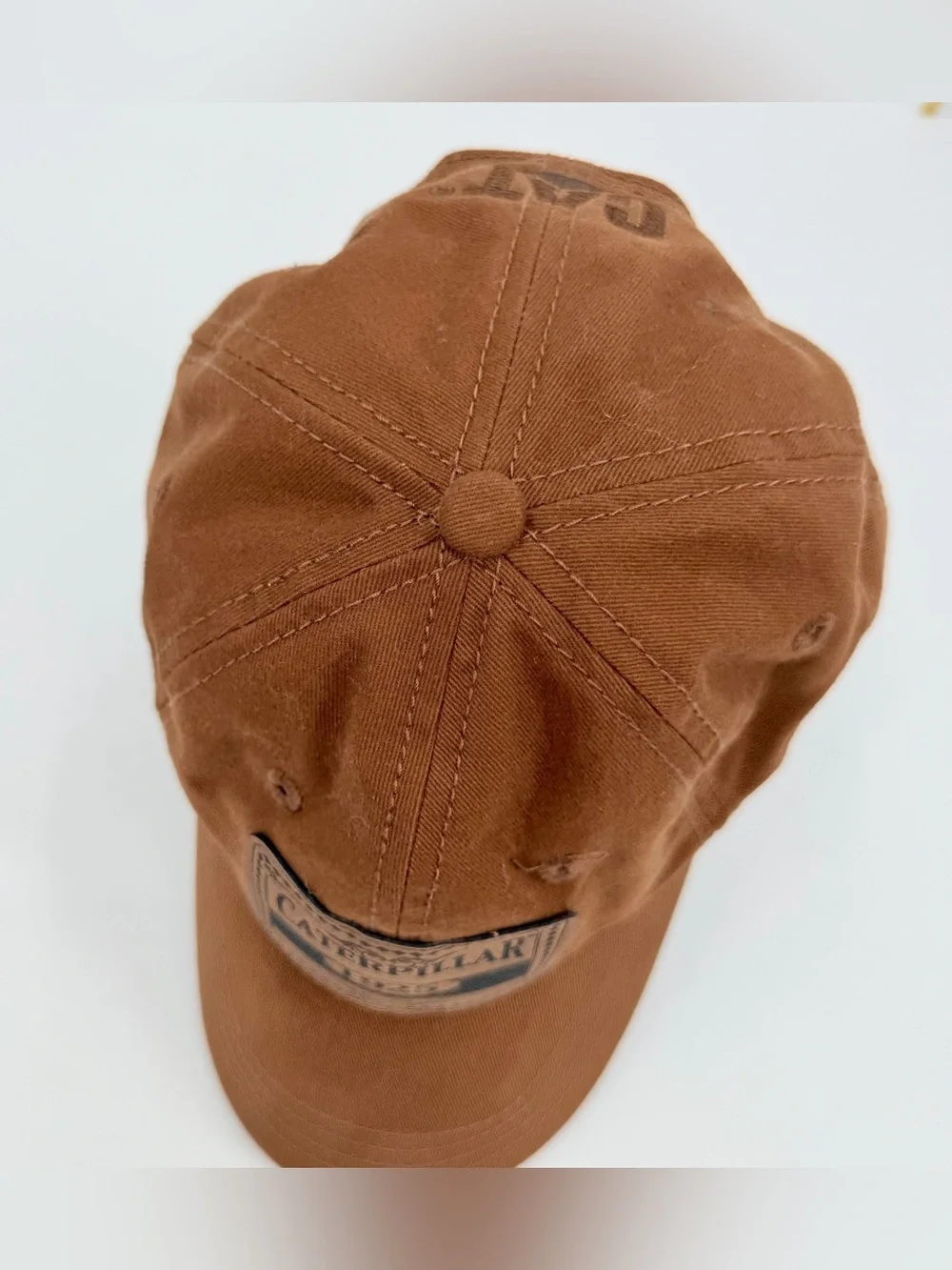 Caterpillar CAT Hat 1925 Patch Cap Brown Baseball Cap Cotton Adjustable Strap